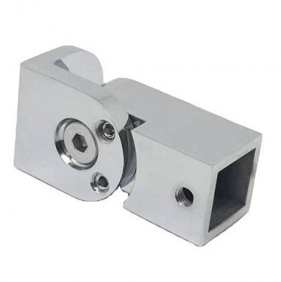 Соединитель регулируемый стена-труба 15х15 мм, сатинированный, AISI 304