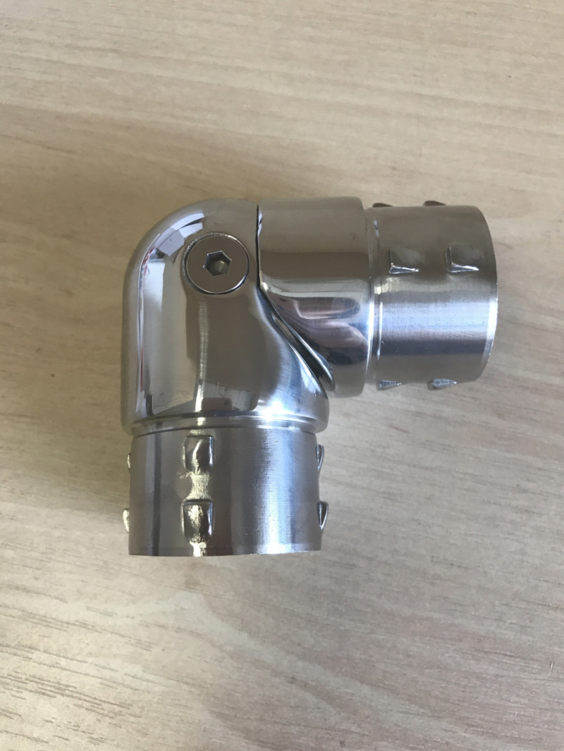 Поворот поручня Inoxstore Ø 50,8х1,5 мм, регулируемый, литой, полированный, AISI 304