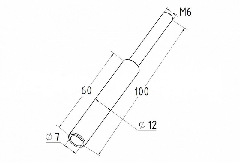 Держатель троса Inoxstore Ø6 мм, обжимной, полированный, AISI 304