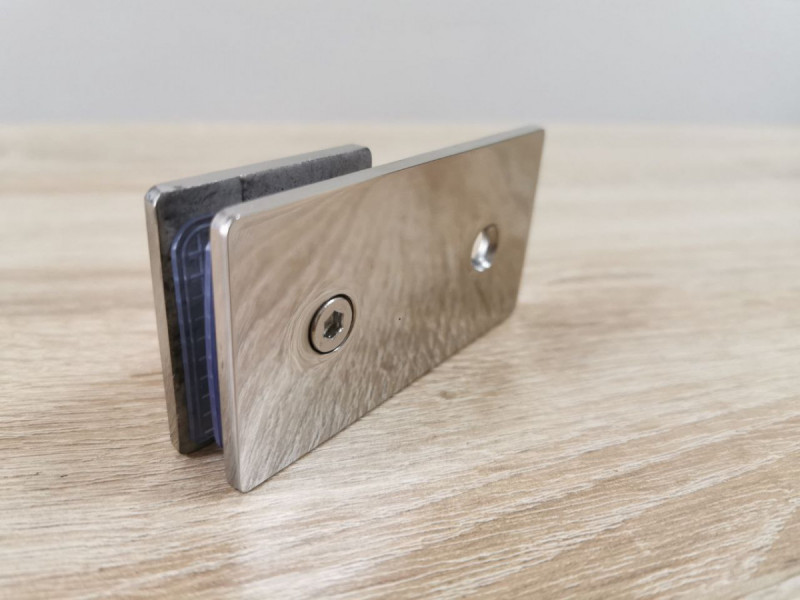 Крепление стекло-стена Inoxstore 45х90х4 мм на 180°, полированный, AISI 304