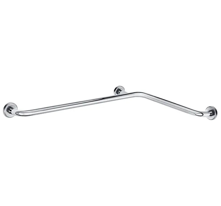 Поручень настенный угловой 3-точечный (внутренний угол) 600х600 мм, труба Ø38 мм, полированный, AISI 304