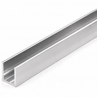 Нижний швеллер 12,2х18,9 мм L-2500 мм, алюминий, анодированный