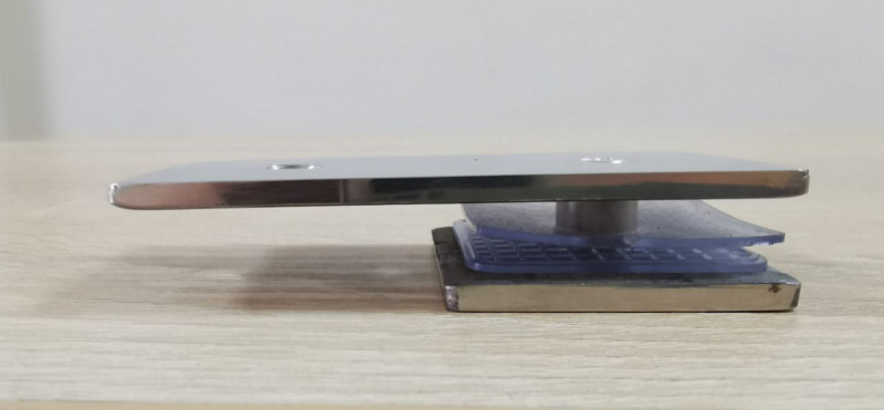 Крепление стекло-стена Inoxstore 45х90х4 мм на 180°, полированный, AISI 304