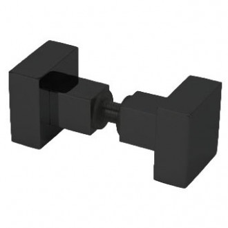 Ручка-кноб квадратная Modern для душевой кабины Inoxstore, черная, AISI 304