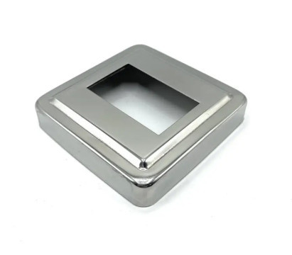 Декоративная крышка Inoxstore "Эконом" 100х80х0,5 мм под трубу 60х30 мм, полированная, AISI 304