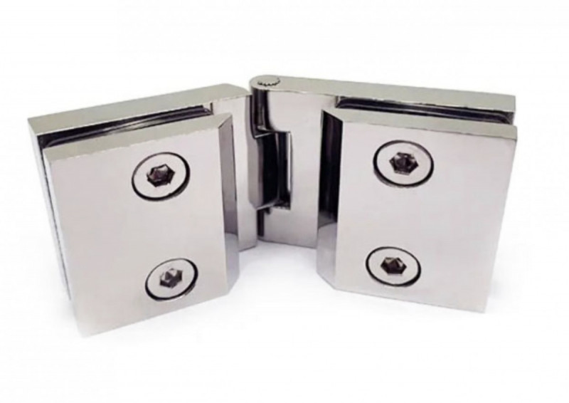 Петля без фиксации стекло-стекло Inoxstore, полированная, AISI 304