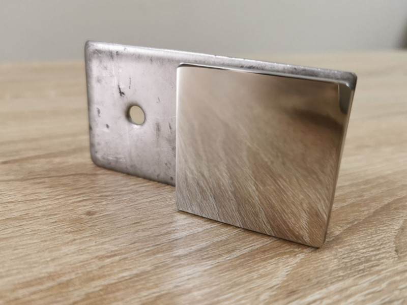 Крепление стекло-стена Inoxstore 45х90х4 мм на 180°, полированный, AISI 304