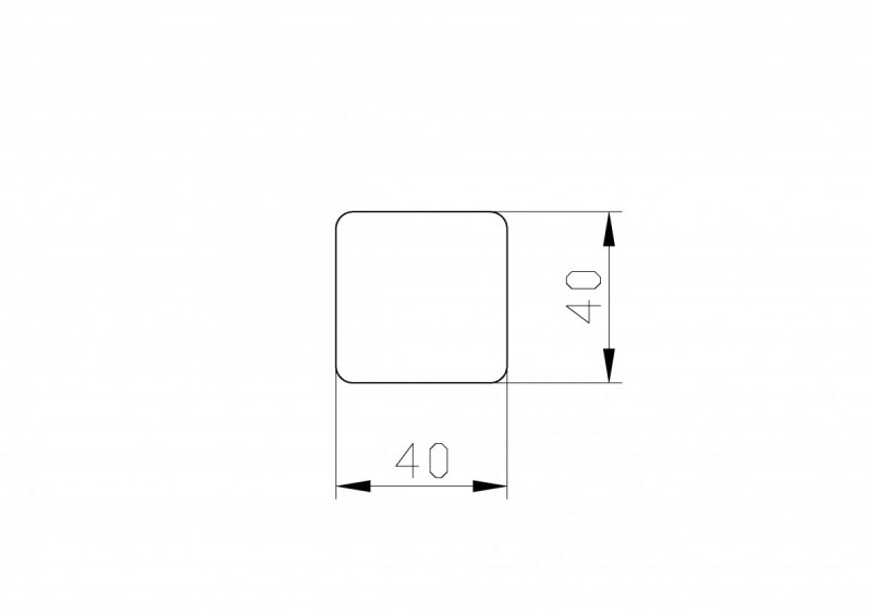 Заглушка сварная Inoxstore 40х40х1 мм, полированная, AISI 304