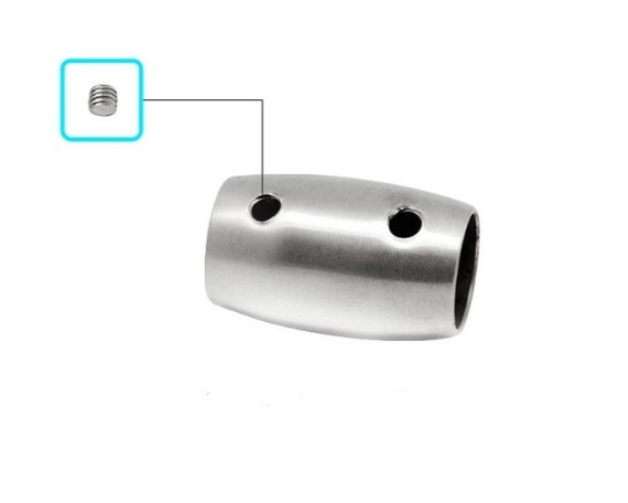 Соединитель ригеля Inoxstore Ø 12 мм, наружний, полированный, AISI 304
