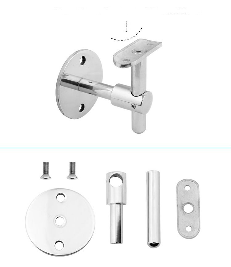 Держатель поручня Inoxstore регулируемый по высоте, ложемент под Ø 42,4 мм/50,8 мм, полированный, АISI 304