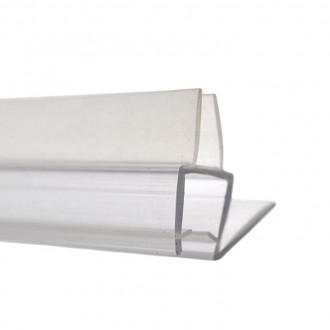 Уплотнитель Inoxstore дверь-пол, под стекло 10 мм / 2,5 м, для душевой кабины, ПВХ, ультрапрозрачный