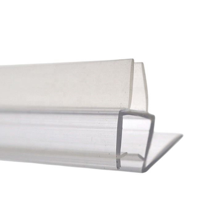 Уплотнитель Inoxstore дверь-пол, под стекло 10 мм / 2,5 м, для душевой кабины, ПВХ, ультрапрозрачный