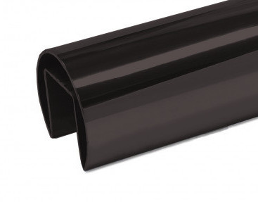 Труба Inoxstore круглая 42,4  мм с пазом 24х24 мм, покрытие RAL9005