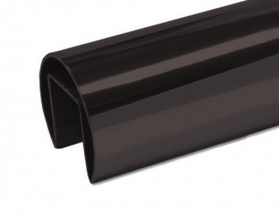 Труба Inoxstore круглая 42,4  мм с пазом 24х24 мм, покрытие RAL9005