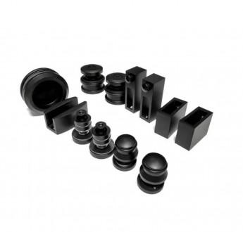 Комплект фурнитуры Inoxstore F-1 для душевой кабины, чёрный, AISI 304