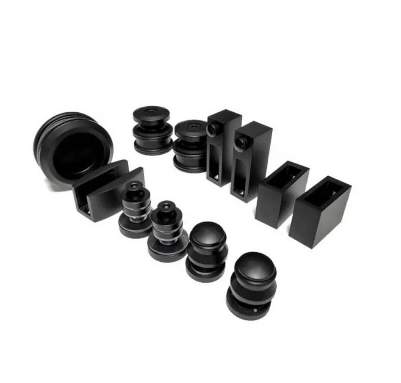 Комплект фурнитуры Inoxstore F-2 для душевой кабины, чёрный, AISI 304