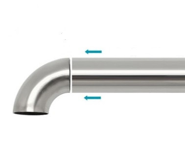 Отвод Inoxstore Ø 42,4х1,5 мм - 90° под сварку, полированный, AISI 304