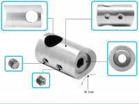 Ригеледержатель Inoxstore Ø 16х38,1 мм, литой, сатинированный, AISI 304