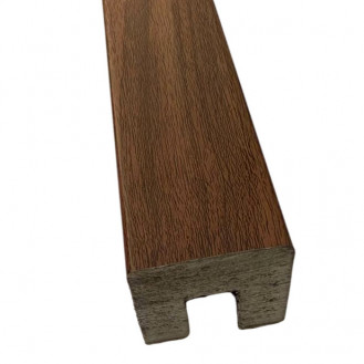 Поручень ПВХ 45х45 мм на стекло 12 мм, цвет "Дуб"