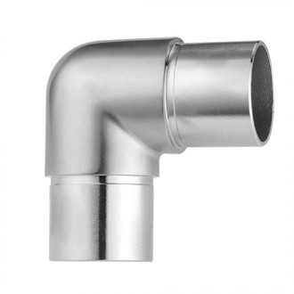 Отвод поручня Inoxstore прямой Ø 42,4х1,5 мм - 90°, полированный, литой, AISI 304