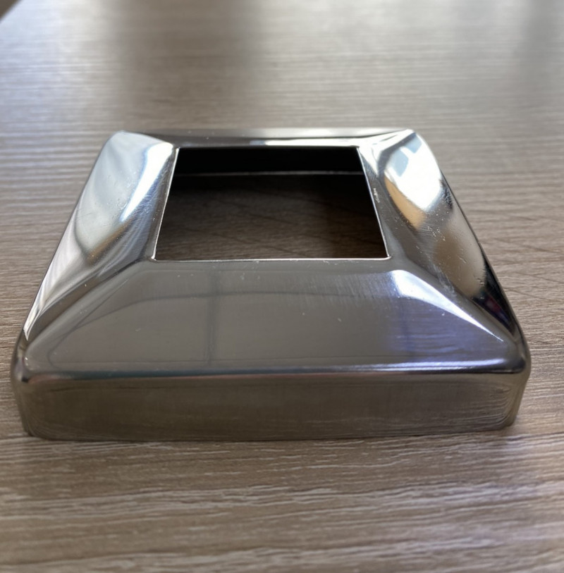 Декоративная крышка Inoxstore "Модерн", 80х80х0,8 мм под трубу 40х40 мм, полированная, AISI 304