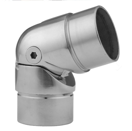 Поворот поручня Inoxstore Ø 42,4х1,5 мм, регулируемый, литой, сатинированный,  AISI 304