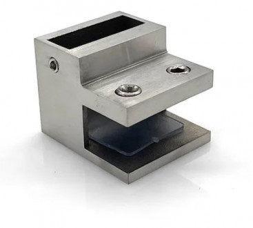 Соединитель стекло-труба 30х10 мм под 90° глухой, полированный, AISI 304