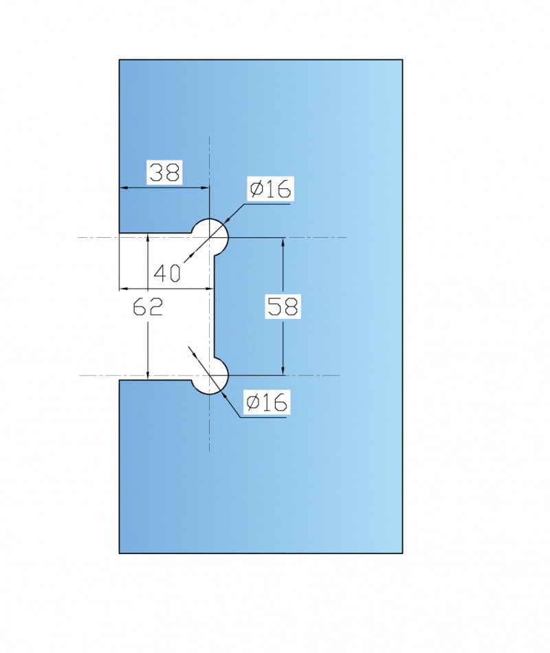 Петля Inoxstore "Гонор" 90° стена-стекло, выпуклый, полированная, AISI 304