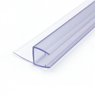 Уплотнитель Inoxstore стекло-стекло/стекло-дверь, 135°/180°, под стекло 8 мм / 2,5 м, для душевой кабины, ПВХ, ультрапрозрачный